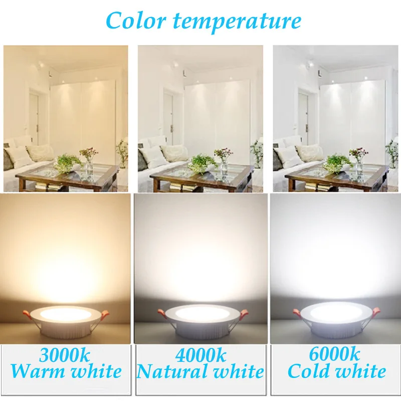 AC220V LED Downlight Thick aluminum 3W 5W 7W 9W 12W 15W Recessed LED Spot Lighting Bedroom Kitchen Indoor Led Downlight Lamp Led Spotlight Led Downlight