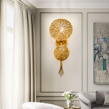 

Modern led Wall Lamp Bedroom Lamp Simple Living Room Lights Bathroom Mirror Lamp Gold Crystal Wall Lamp Engineering Luminaire