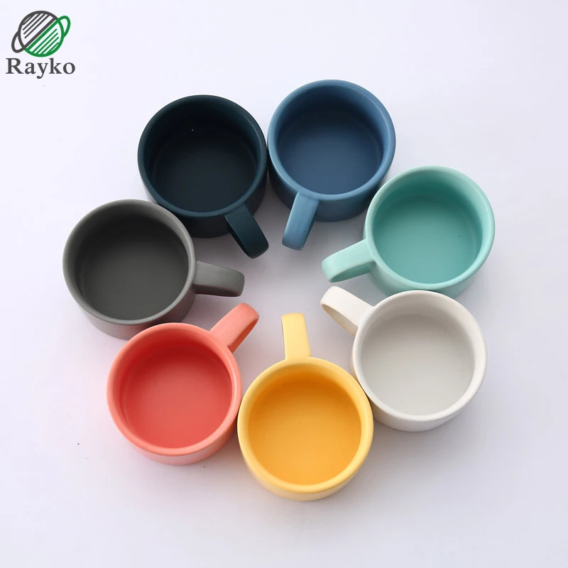 

Macaron Matte Ceramic Coffee Cup Breakfast Milk Coffee Ceramic Cups Cup Ceramic Gift Cup New Porcelain Drinkware