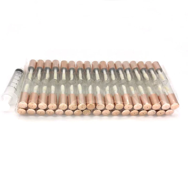 

1.2ML 100pcs/lot Rose Gold Empty Lip Gloss Tube, DIY Plastic Elegant Liquid Lipstick Container, Round Lipgloss Lip BalmBottle