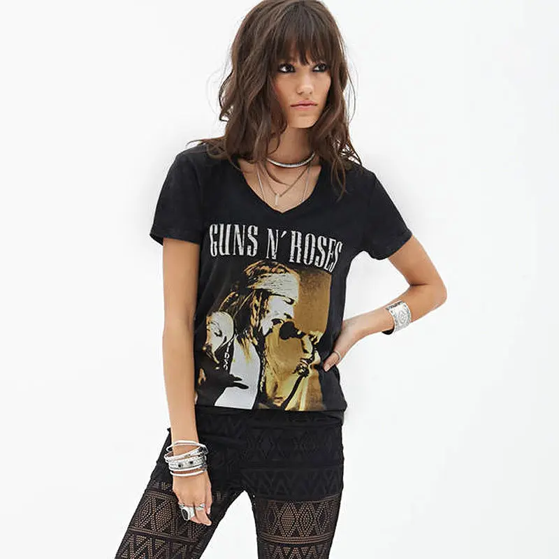 Guns N Roses Printed Summer Tops 