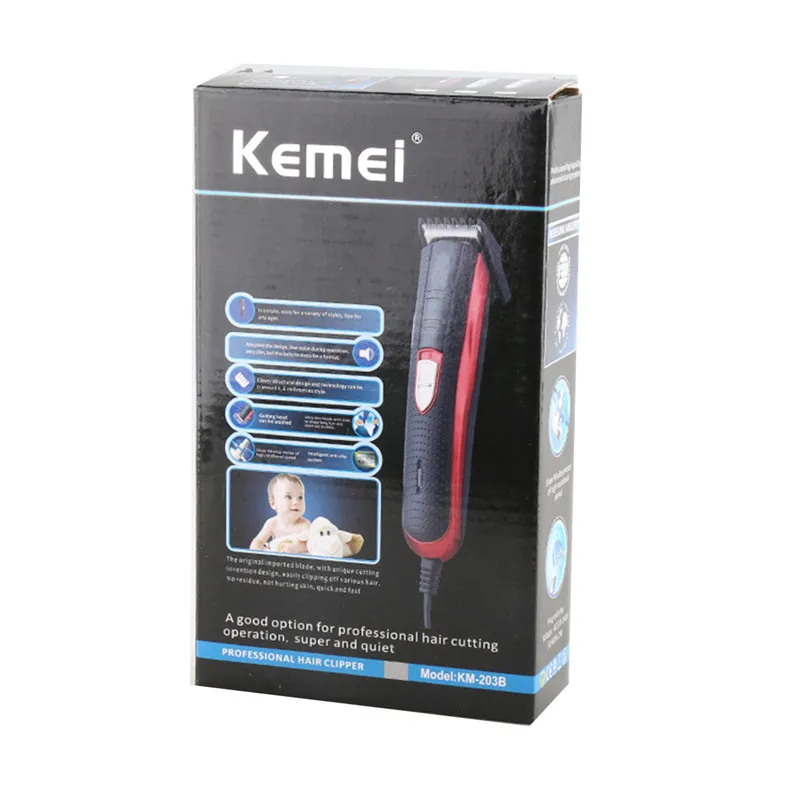 3 цвета Kemei электрическая профессиональная машинка для стрижки волос титановая сталь лезвие триммер для волос Парикмахерская Машинка для стрижки волос бритва для бритья