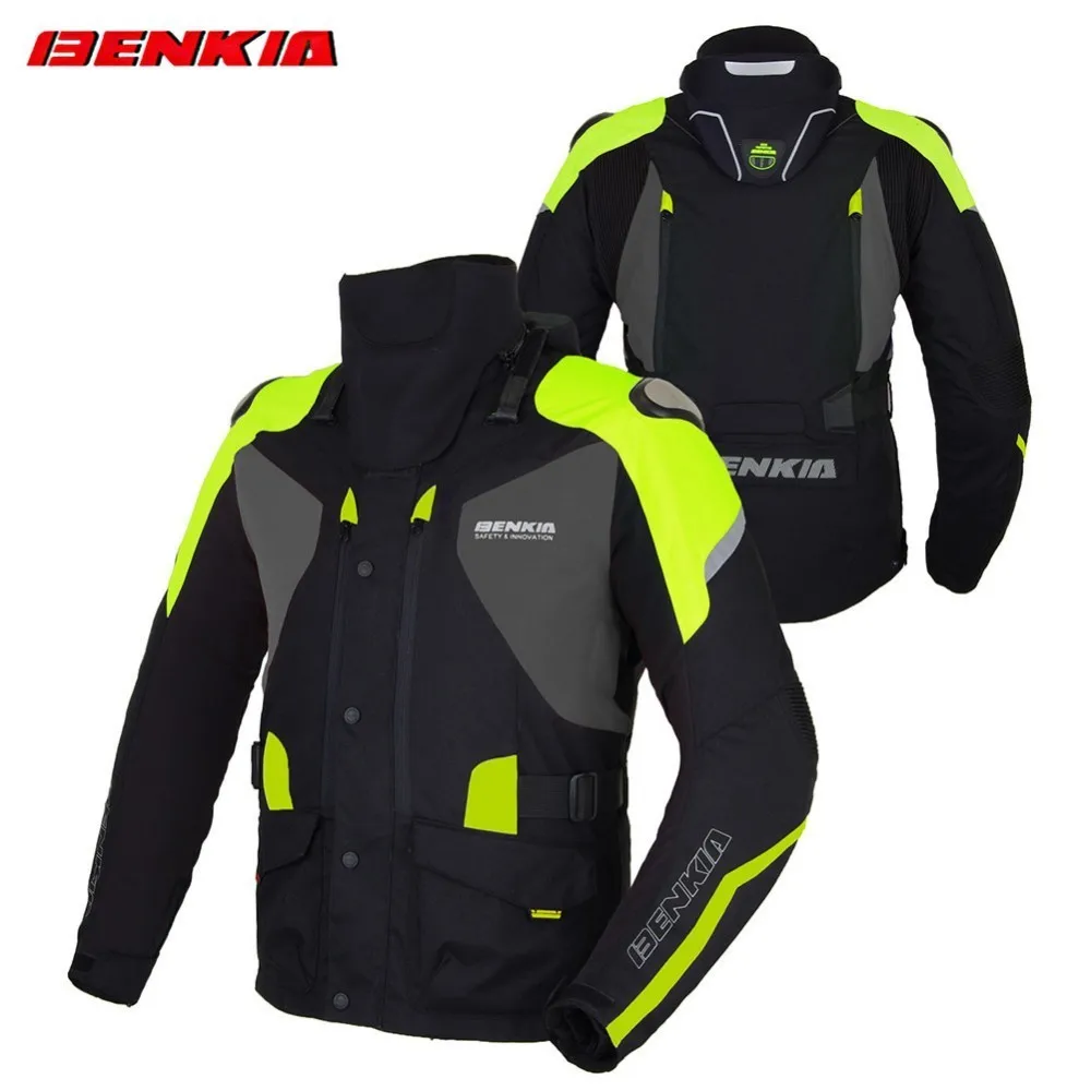 BENKIA JD10 chaqueta de la Motocicleta de carreras de chaqueta de protección forro desmontable cazadora Moto Revestimento Da Motocicleta