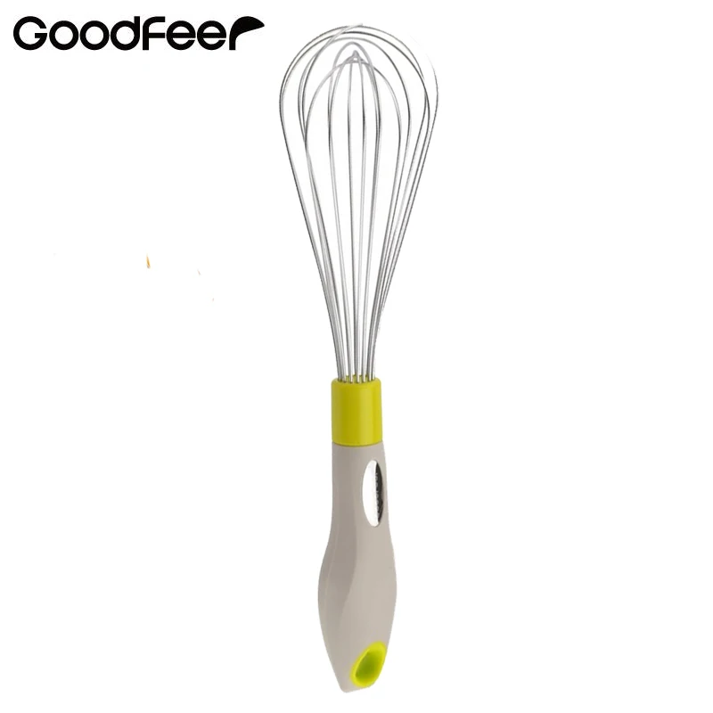 

Stainless Steel Egg Beaters Comfortable Hand Mixer Milk Cream Butter Whisk Stirring Cooking Hung Up Kitchen Gadgets Goodfeer