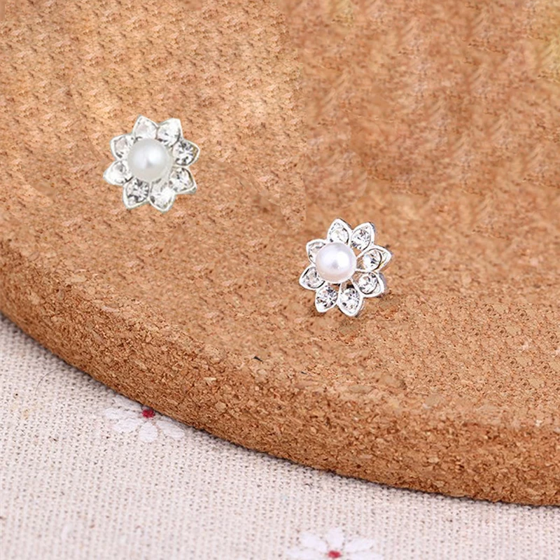 New Fashion Exquisite Stud Earrings Cute Cherry Star Crown Crystal Imitation Pearl For Women Piercing Jewelry Brincos Gift