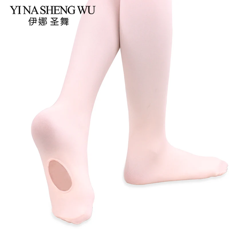

1 pc Children Girls Kids Prefessional Soft Microfiber Ballet Dance Panty Hose Leggings Convertible Dance Ballet Tights With Hole