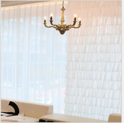 

White Black Tulle Curtains Korean style Curtains for Living Room Transparent Tulle Curtains Window Drapes Sheer for the Bedroom