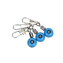 50pcs/lot Fishing Line Hook Swivels Shank Clip Connector Interlock Snap Sea Space Bean Lure Fishing Hooks Connector