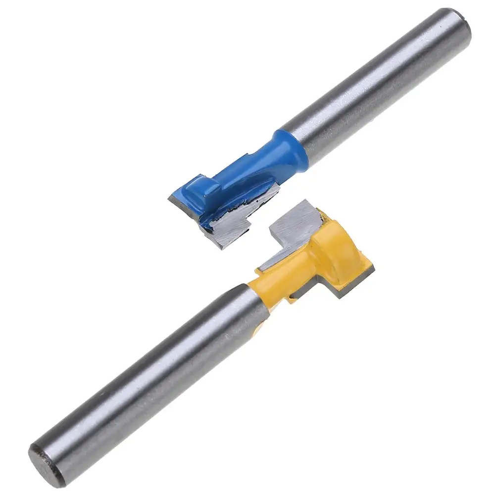 

2PCS Router Bits Cutters 1/4" Shank Keyhole T-Slot Woodworking YG6X Primary Alloy Cutter Router Bit 3/8" & 1/2" Mayitr