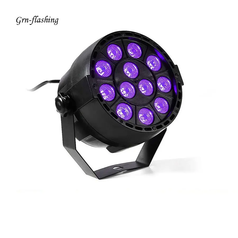 

12 LEDs UV Par Light AC110V-220V Stage Light Support Auto Sound DMX512 Master-Slave 8 Channels For Indoor KTV Pub Bar Wedding