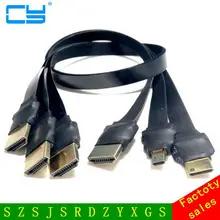 FPV Micro HDMI Mini HDMI degree Adapter 5cm-100cm FPC Ribbon Flat HDMI Cable Pitch 20pin for Multicopter Aerial Photography DIY