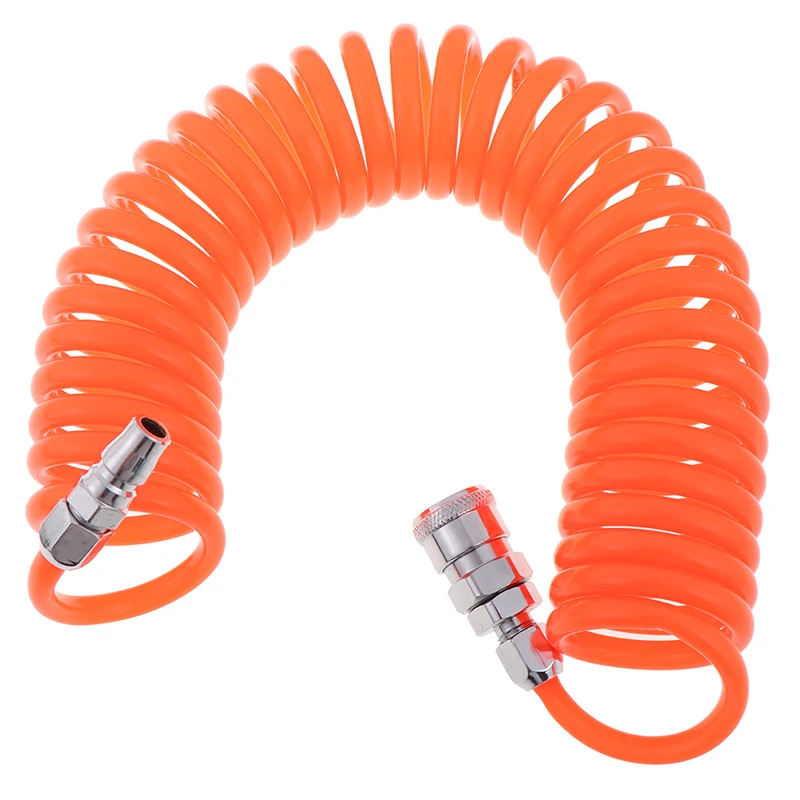 

Polyurethane PU Air Compressor Hose Tube Flexible Air Tool With Connector Spring Spiral Pipe for Compressor Air Tool 6M