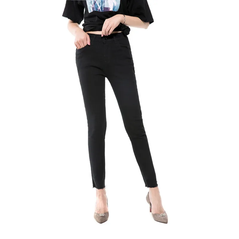 High elasticity classic office ladies stylish sexy tight jeans |