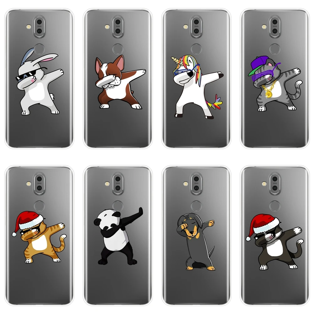 Soft Silicone Phone Case For Nokia 7.1 6.1 5.1 3.1 2.1 Plus Cat Pug Dog Panda Rabbit Back Cover | Мобильные телефоны и