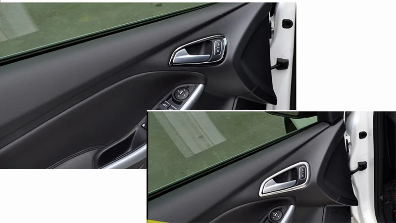 Для Ford Focus 3 2012 2013 нержавеющая стальные межкомнатные двери ручная охватывает украшение кольцо 4 шт./компл., автомобильные аксессуары