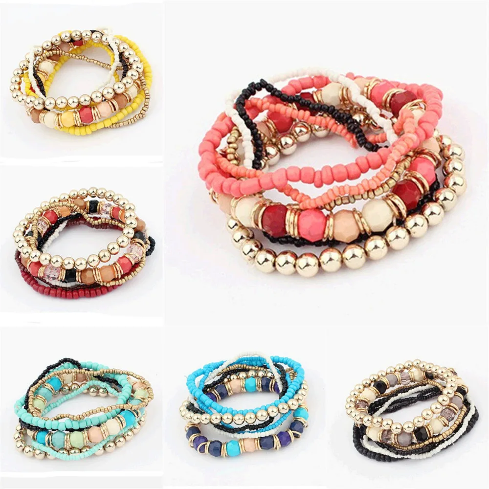 Hot Spring Korean Designer Fashion Bohemia Beads Bracelet Beaded