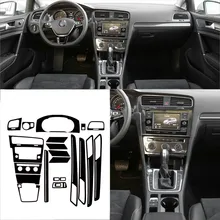 Автомобильный-Стайлинг, новинка, 3D, углеродное волокно, Автомобильный интерьер, центральная консоль, изменение цвета, молдинг, наклейки, наклейки для VW Golf 7