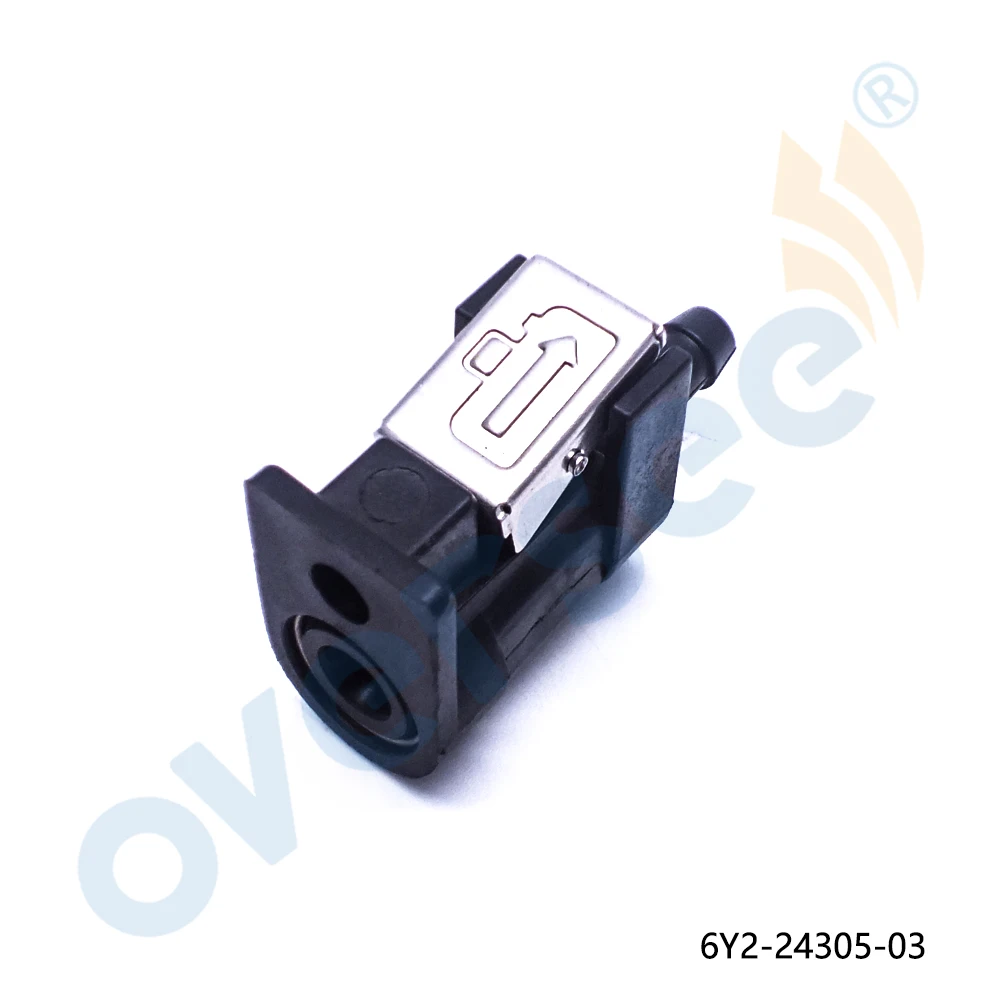 

OVERSEE Fuel terminal 6Y2-24305-06-00 Fuel Pipe Joint Connector for Yamaha Outboard Engine Fule Horse 6Y1-24305