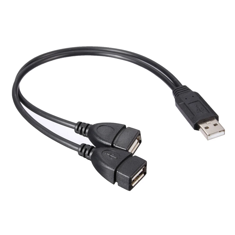 USB 2.0 Male to Dual USB Female Jack Splitter - 2 Port USB Hub Data Cable Adapter Cord for Laptop Computer image 4