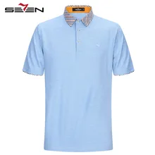 Seven7 Marke Polo Shirts Kurzarm Männer Baumwolle Business Casual solide Polos Shirts Männlichen Kragen Slim Fit 2017 Neue Heiße 112T50270