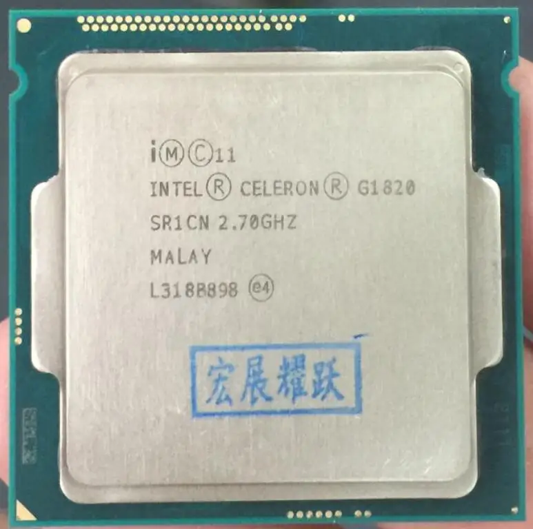 ПК процессор Intel Celeron G1820 (2 Мб кэш-памяти 2 7 ГГц) LGA1150 двухъядерный 100% рабочий |