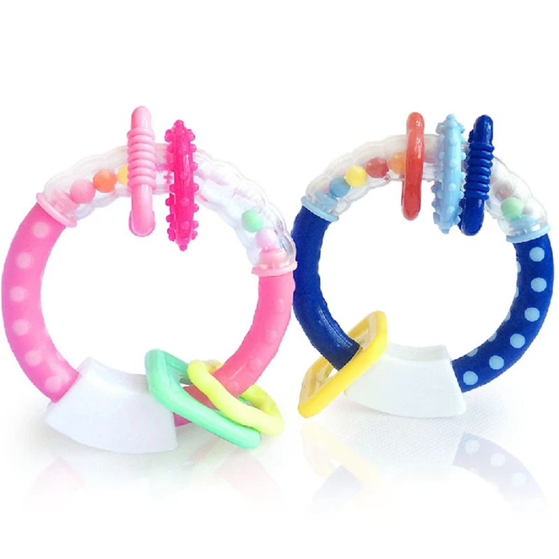 

Newborn Baby Rattles Teether Toy Teeth Biting For Babies Baby Rattle Toddler Bed Bell Handbell Jingle Cartoon Teether