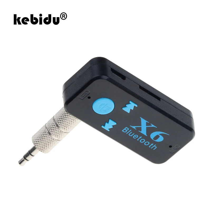 

kebidu Wireless Handsfree Car Kit 3.5MM Bluetooth USB Receiver Stereo Audio Music Receiver Adapter A2DP AUX with TF Card Reader