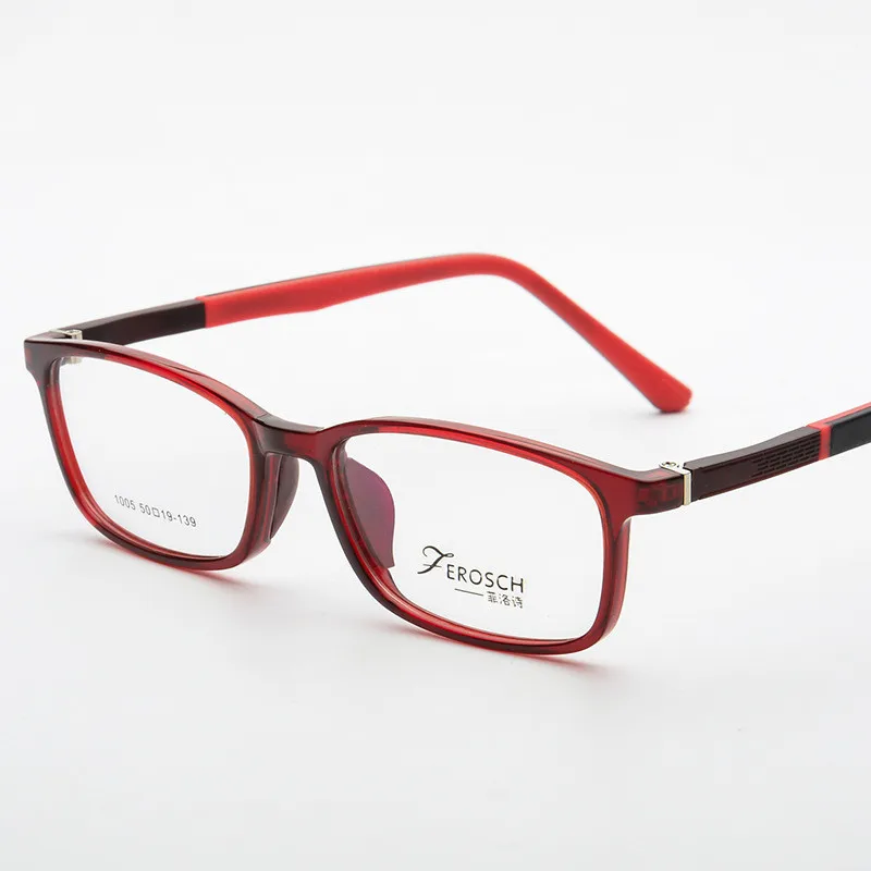 TR90 оправа для очков, модные очки для близорукости, оправа для мужчин, оптическая оправа для очков, женские очки по рецепту 08 - Цвет оправы: C4 BlackRed