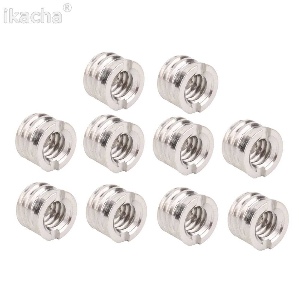 

10pcs/lot Female 1/4 to Male 3/8 Convert Screw Adapter for Tripod Monopod Ballhead DSLR SLR Accessories Camera Accessories