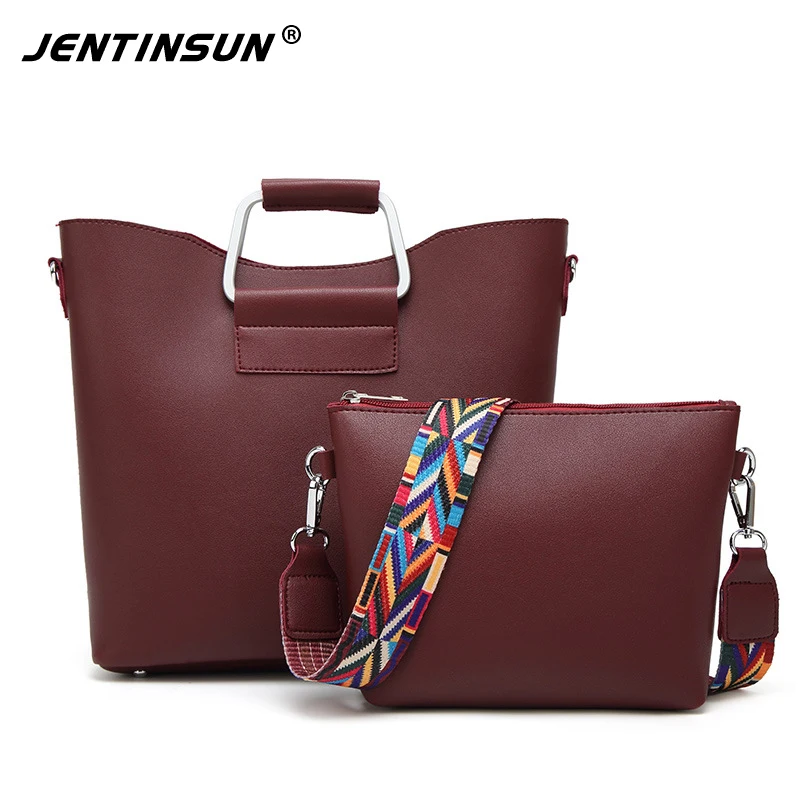 

2017 Fashion Women's Bag PU Leather Top-handle Hasp Bucket Handbag Colorful Sling Zipper Shoulder Messenger Bag Composite Bag
