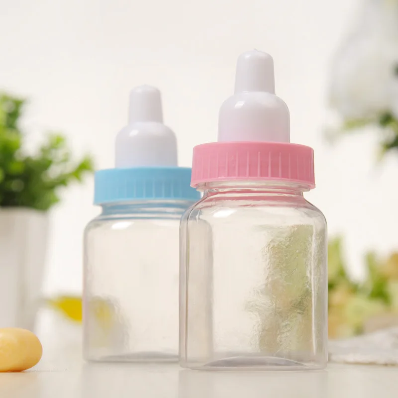 

Creative Milk bottle Candy Filled Sugar Toy Candy Box Food Grade Plastic Transparent Wedding Favors Gift Box Birthday Package