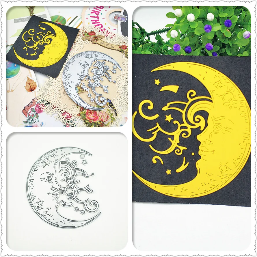 

ZhuoAng Smiling Moon Cutting Dies For DIY Scrapbooking Decoretive Embossing Stencial DIY Decoative Card Die Cutter