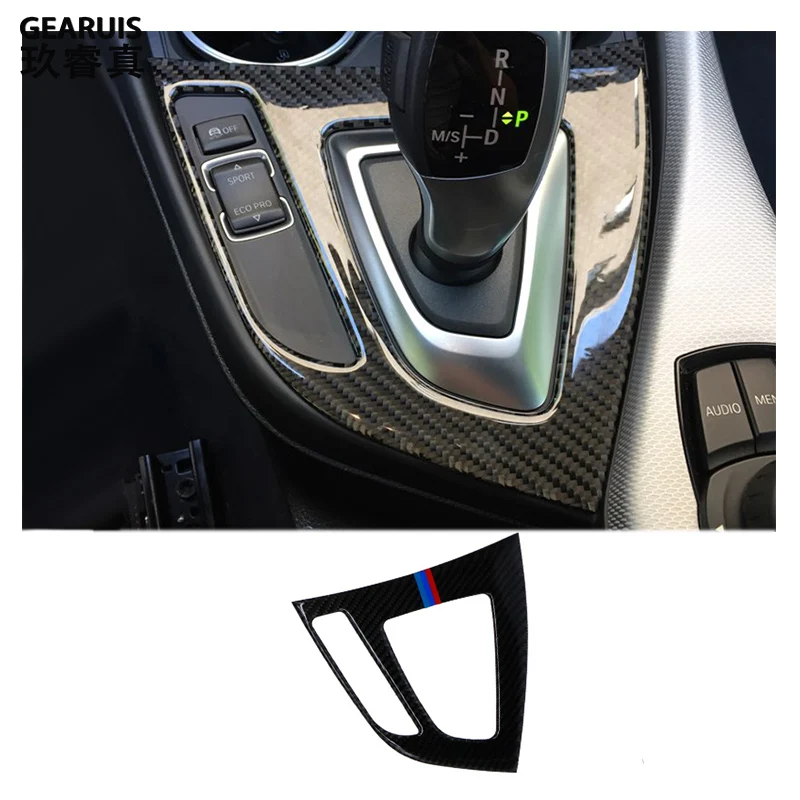 For F20 F21 Carbon Fiber Gear Shift Panel Cover Trim Console Decoration Strip Stickers For BMW