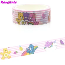 Ransitute R363 Care Bears Япония карман лента Washi подарочная коробка в форме лепестков животных Цвет украшения Съемный Стикеры