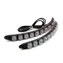 2x COB Car DRL Driving Fog Light 6-20 LED Daytime Running Light Flexible21026