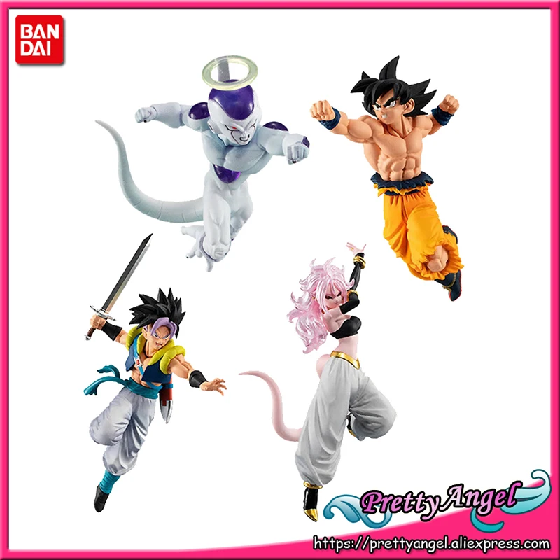 

Genuine Bandai Dragon Ball Super Battle VS Gashapon PVC Toy Figure Part 10 All Set of 4 Pieces Goku Freeza Gotenks Android No.21
