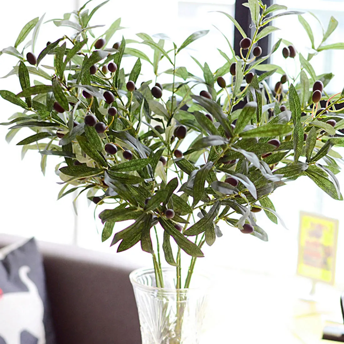 

1PC Olive Leaf 72cm Vivid Artificial Plant Home and Garden Artificial Flowers Fake Leaves Wedding Decoration