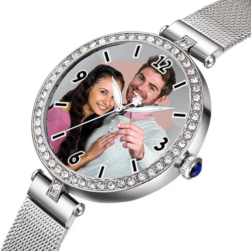 

A3329 Unique Personality Private Customized Watch Photos Print Watches Women Clock Family Gift Dropshing