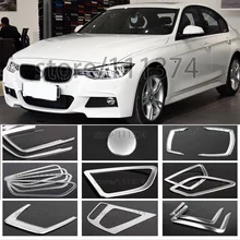 Нет спереди Кондиционер Vent крышка зеркало заднего вида отделки декоративная рамка для BMW 3 серии F30 316i 320i хром наклейки для автостайлинга для леворульных автомобилей