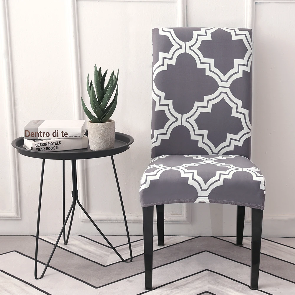 Urijk геометрический принт чехол для кресла спандекс для гостиной столовой Универсальный стрейч обеденный чехол стулья эластичные чехлы на кресла