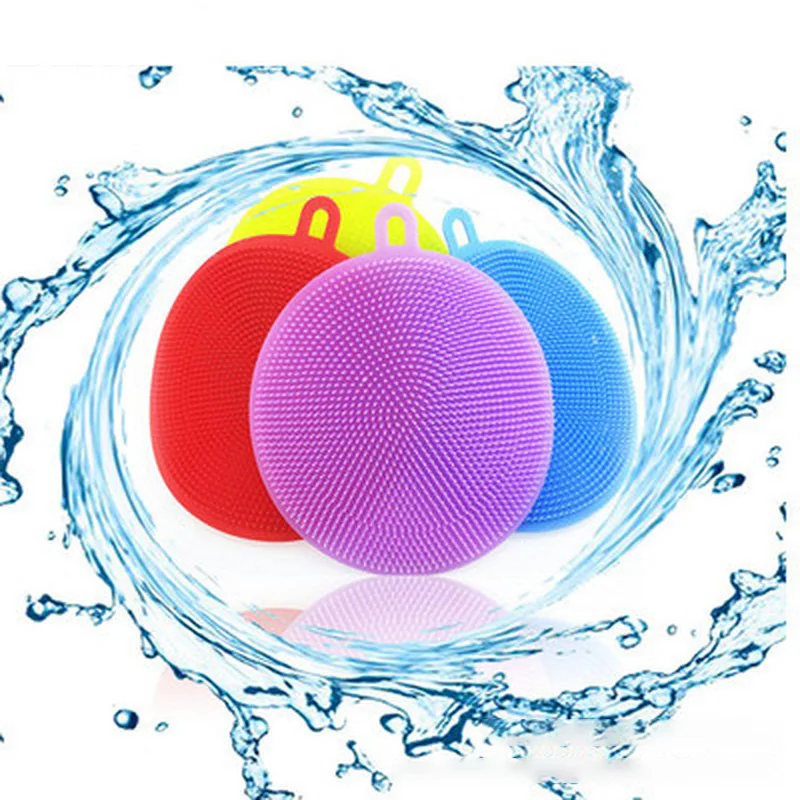 

Handle Cleaning Kitchen Silicone Brushes Dish Bowl Scouring Pad Pot Pan Wash Brushes Cleaning Brushes Kitchen Accessories