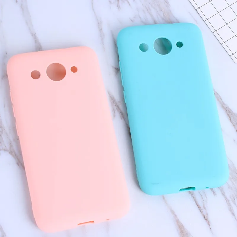 Phone Cases For Huawei P8 Lite 2017 Case Simple Solid Color Soft TPU Cover P9 P10 Y3 Y5 Matte Silicon |