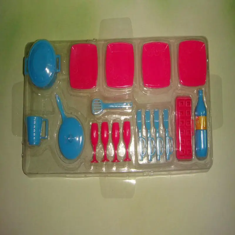 

18 Pcs Mini Simulation Tableware Set Dolls Kitchen Cooking Toys for Doll Accessories for Kids Early Learning &Education Toy Gift
