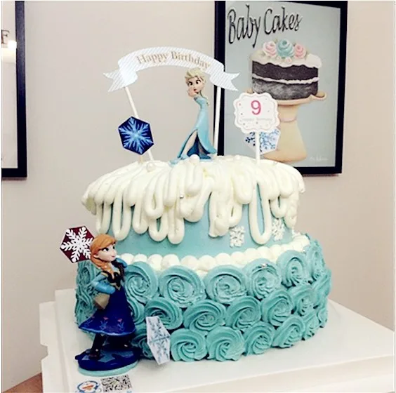 Elsa Frozen Gateau Decoration Set Cake Topper Figurine Decoration Anniversaire