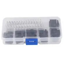 370 stks/set Draad Jumper Pin Connector Behuizing Terminal Kit en M/F Crimp Pins Mannelijke Crimp Pins + Vrouwelijke Pin Connector Terminal Pitch(China)