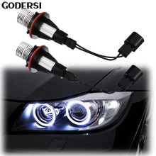 2 шт./компл. 10 Вт Ангельские глазки белые Bridgelux светодиодный чипы Светодиодный Маркер Halo Кольцо светильник лампы для BMW E39 E87 E60 E61 E63 E65 E83 E53