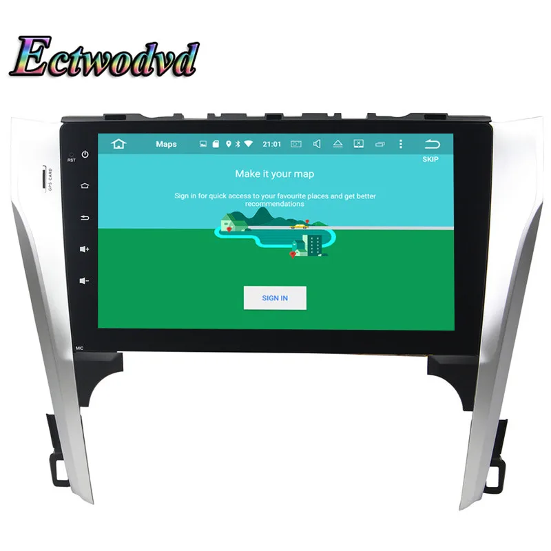 Excellent Ectwodvd Octa Core 4G RAM 64G ROM Android 9.0 Car Multimedia DVD Player GPS HeadUnit for Toyota Camry 2012 2013 5