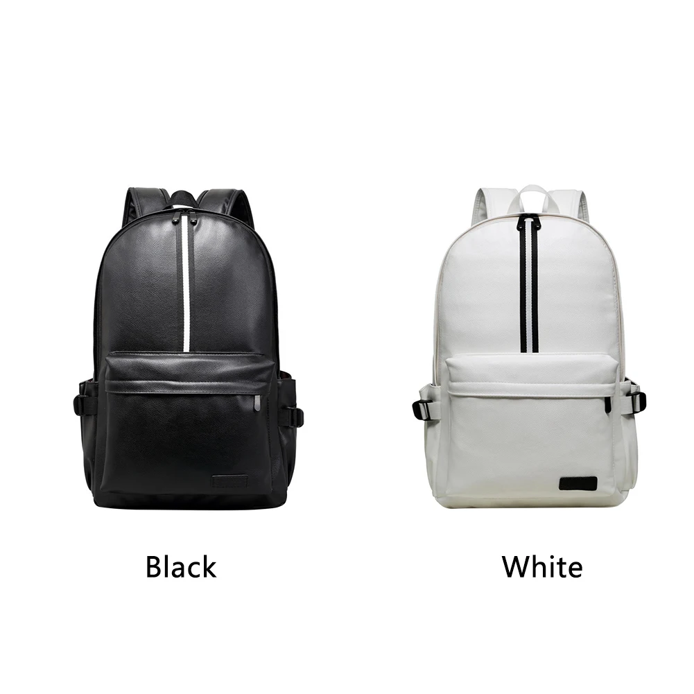 

Schoolbags Travel Backpack Teenagers Large Capacity Satchel Adjustable Strap Simple Laptop Zipper Camping PU Leather Adult
