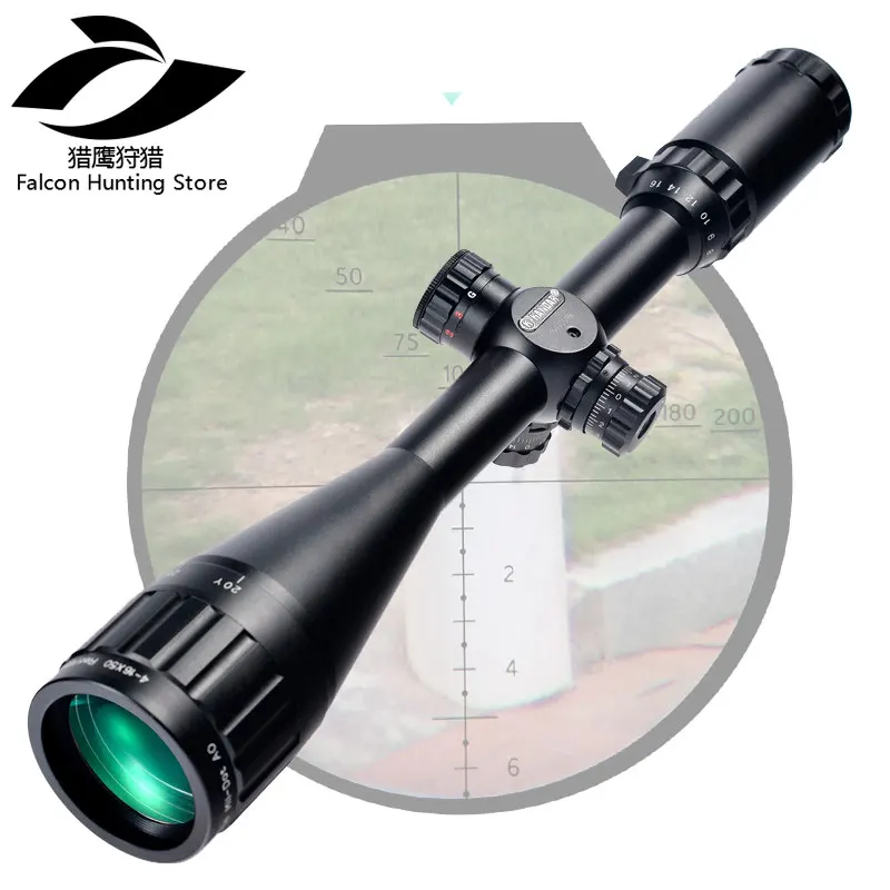 

Hunting Rifle Scope 4-16x50 AOE Optical Sight Mil-dot Reticle RifleScope Locking Resetting Full Size