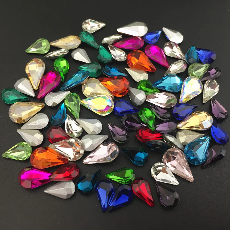 5x8mm-6x10mm-8x13mm-Teardrop-Pointback-XILION-Pear-Crystal-Fancy-Stone-Glass-Crystal-Drop-Stone-diy-nail